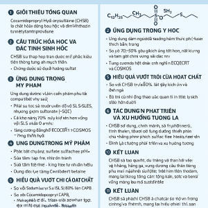 Cocamidopropyl Hydroxysultaine La Hoat Chat Gi Cong Dung Trong Duoc My Pham