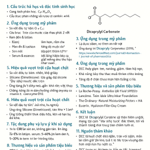 Dicaprylyl Carbonate La Hoat Chat Gi Cong Dung Trong Duoc My Pham