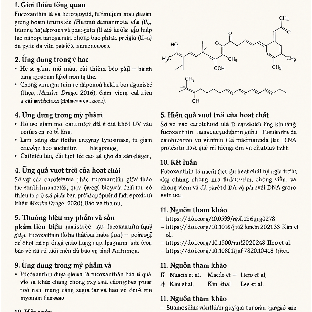 Fucoxanthin La Hoat Chat Gi Cong Dung Trong Duoc My Pham