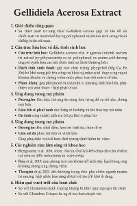 Gellidiela Acerosa Extract La Hoat Chat Gi Cong Dung Trong Duoc My Pham
