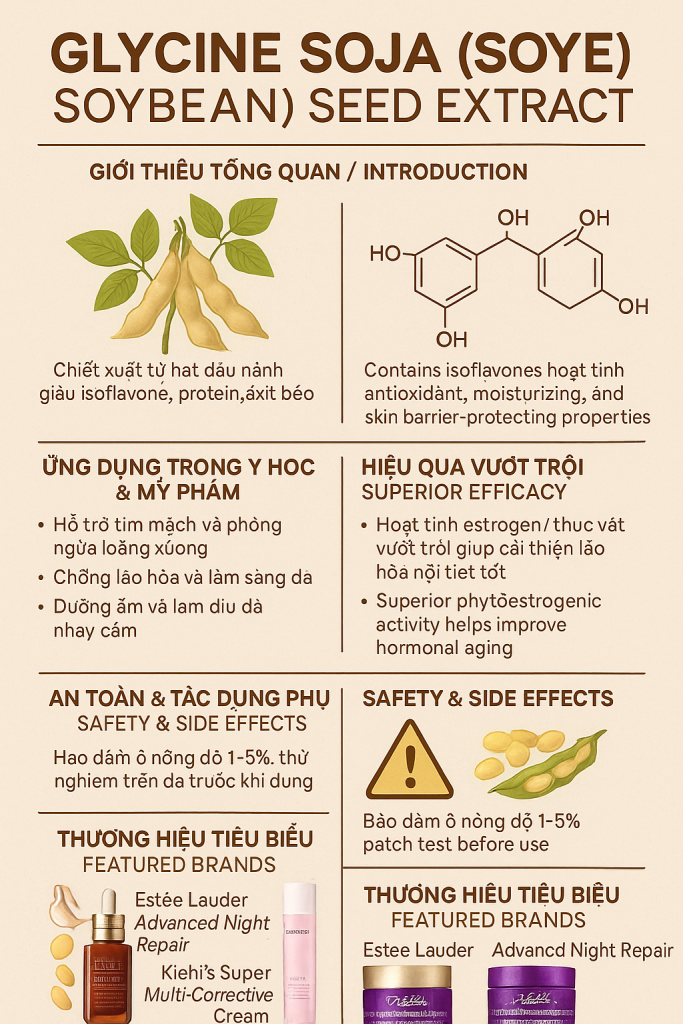 Glycine Soja Soybean Seed Extract La Hoat Chat Gi Cong Dung Trong Duoc My Pham