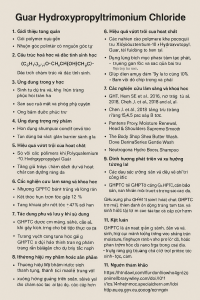 Guar Hydroxypropyltrimonium Chloride La Hoat Chat Gi Cong Dung Trong Duoc My Pham