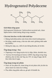 Hydrogenated Polydecene La Hoat Chat Gi Cong Dung Trong Duoc My Pham
