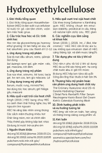 Hydroxyethylcellulose La Hoat Chat Gi Cong Dung Trong Duoc My Pham