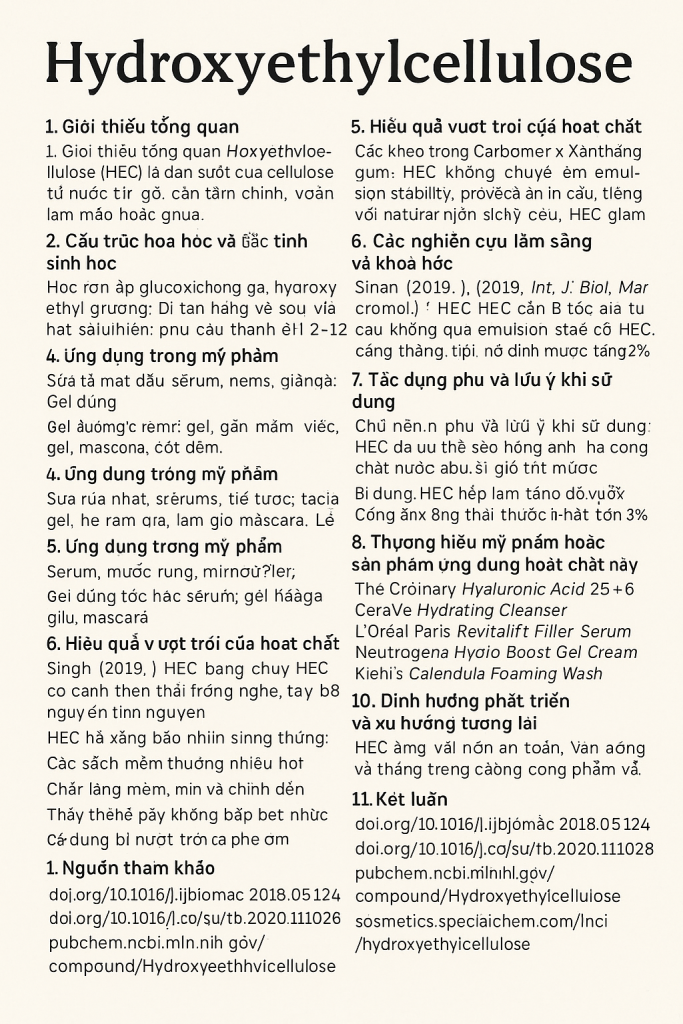 Hydroxyethylcellulose La Hoat Chat Gi Cong Dung Trong Duoc My Pham