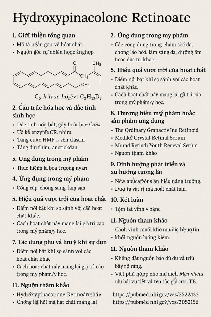 Hydroxypinacolone Retinoate La Hoat Chat Gi Cong Dung Trong Duoc My Pham