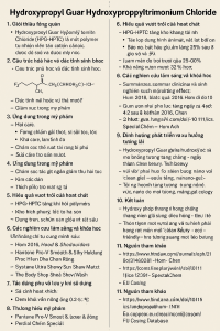 Hydroxypropyl Guar Hydroxypropyltrimonium Chloride La Hoat Chat Gi Cong Dung Trong Duoc My Pham