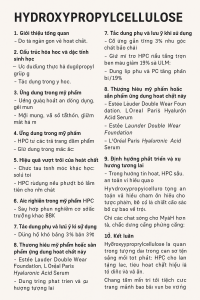 Hydroxypropylcellulose La Hoat Chat Gi Cong Dung Trong Duoc My Pham
