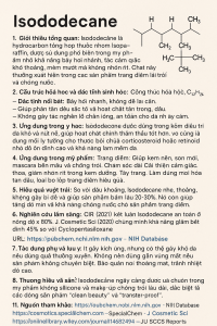 Isododecane La Hoat Chat Gi Cong Dung Trong Duoc My Pham