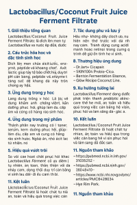 Lactobacillus Coconut Fruit Juice Ferment Filtrate La Hoat Chat Gi Cong Dung Trong Duoc My Pham