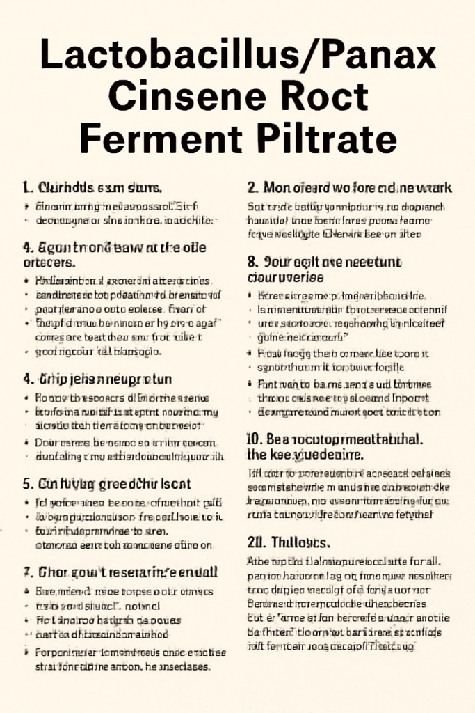 Lactobacillus Panax Ginseng Root Ferment Filtrate La Hoat Chat Gi Cong Dung Trong Duoc My Pham