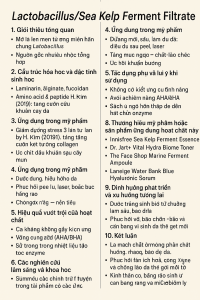 Lactobacillus Sea Kelp Ferment Filtrate La Hoat Chat Gi Cong Dung Trong Duoc My Pham