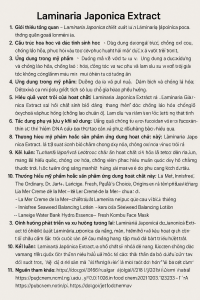 Laminaria Japonica Extract La Hoat Chat Gi Cong Dung Trong Duoc My Pham