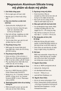 Magnesium Aluminum Silicate La Hoat Chat Gi Cong Dung Trong Duoc My Pham