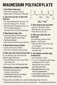 Magnesium Polyacrylate La Hoat Chat Gi Cong Dung Trong Duoc My Pham