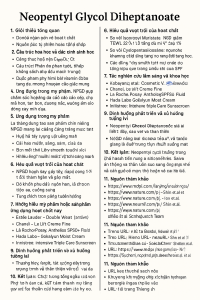 Neopentyl Glycol Diheptanoate La Hoat Chat Gi Cong Dung Trong Duoc My Pham