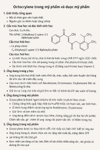 Octocrylene La Hoat Chat Gi Cong Dung Trong Duoc My Pham