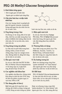 PEG 20 Methyl Glucose Sesquistearate La Hoat Chat Gi Cong Dung Trong Duoc My Pham