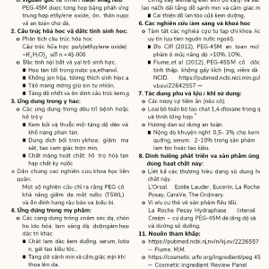 PEG 45M La Hoat Chat Gi Cong Dung Trong Duoc My Pham