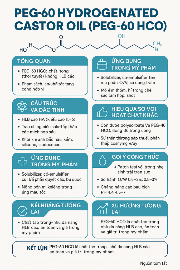 PEG-60 Hydrogenated Castor Oil Là Hoạt Chất Gì, Công Dụng Trong Dược Mỹ Phẩm 1 PEG 60 Hydrogenated Castor Oil La Hoat Chat Gi Cong Dung Trong Duoc My Pham