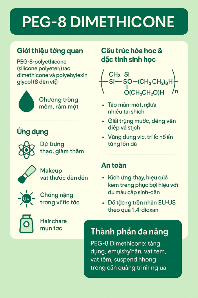 PEG 8 Dimethicone La Hoat Chat Gi Cong Dung Trong Duoc My Pham