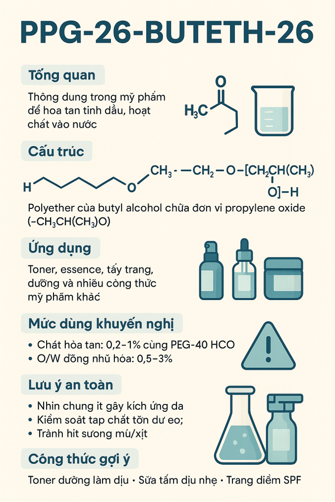 PPG 26 Buteth 26 La Hoat Chat Gi Cong Dung Trong Duoc My Pham