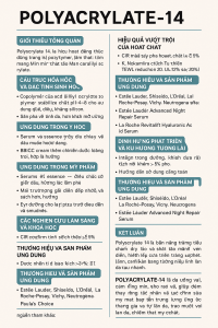 Polyacrylate 14 La Hoat Chat Gi Cong Dung Trong Duoc My Pham