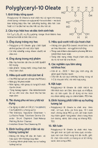 Polyglyceryl 10 Oleate La Hoat Chat Gi Cong Dung Trong Duoc My Pham