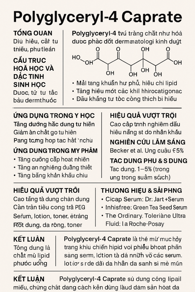 Polyglyceryl 4 Caprate La Hoat Chat Gi Cong Dung Trong Duoc My Pham