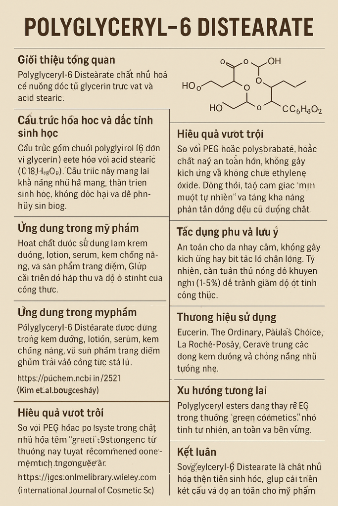 Polyglyceryl 6 Distearate La Hoat Chat Gi Cong Dung Trong Duoc My Pham