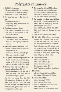 Polyquaternium 22 La Hoat Chat Gi Cong Dung Trong Duoc My Pham