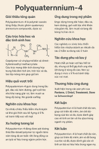 Polyquaternium 4 La Hoat Chat Gi Cong Dung Trong Duoc My Pham