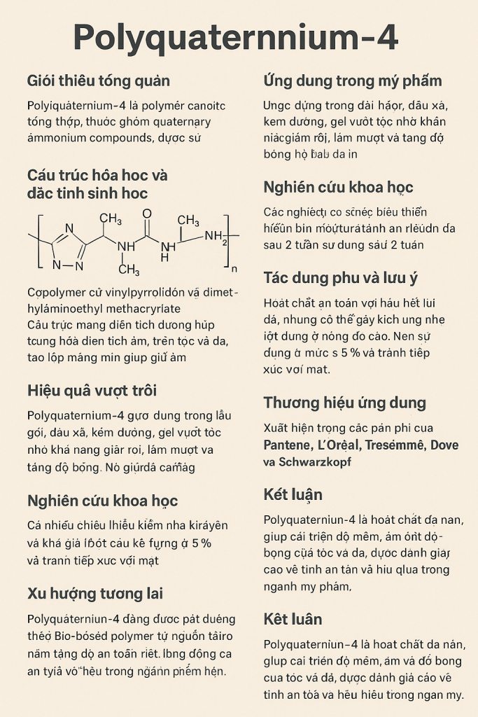 Polyquaternium 4 La Hoat Chat Gi Cong Dung Trong Duoc My Pham