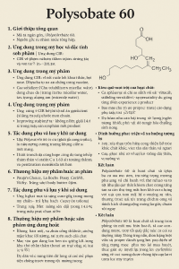 Polysorbate 60 La Hoat Chat Gi Cong Dung Trong Duoc My Pham