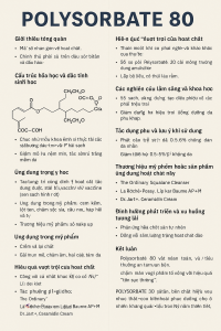 Polysorbate 80 La Hoat Chat Gi Cong Dung Trong Duoc My Pham