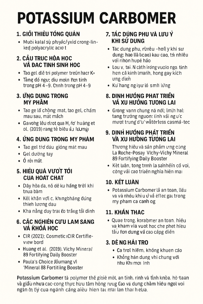 Potassium Carbomer La Hoat Chat Gi Cong Dung Trong Duoc My Pham