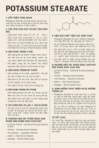 Potassium Stearate La Hoat Chat Gi Cong Dung Trong Duoc My Pham