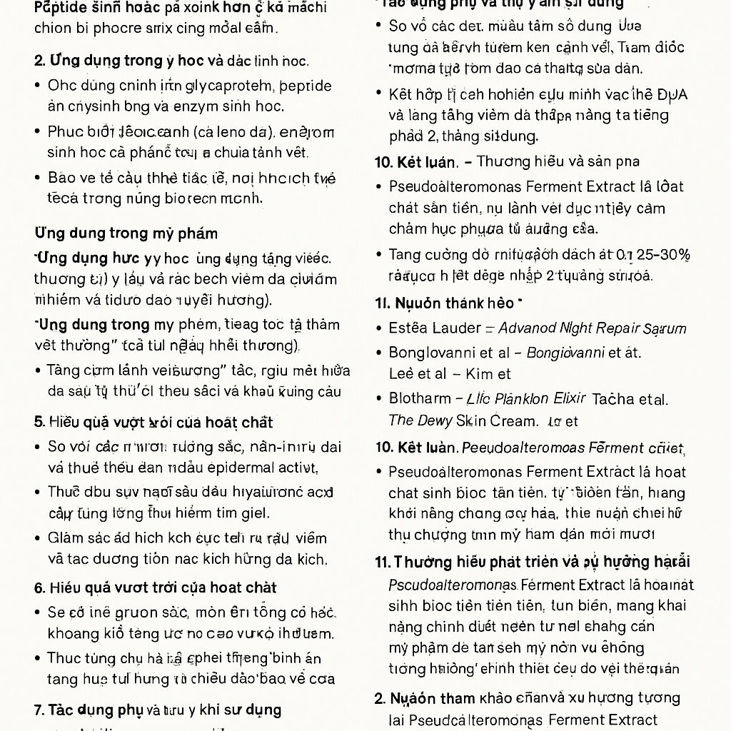 Pseudoalteromonas Ferment Extract La Hoat Chat Gi Cong Dung Trong Duoc My Pham