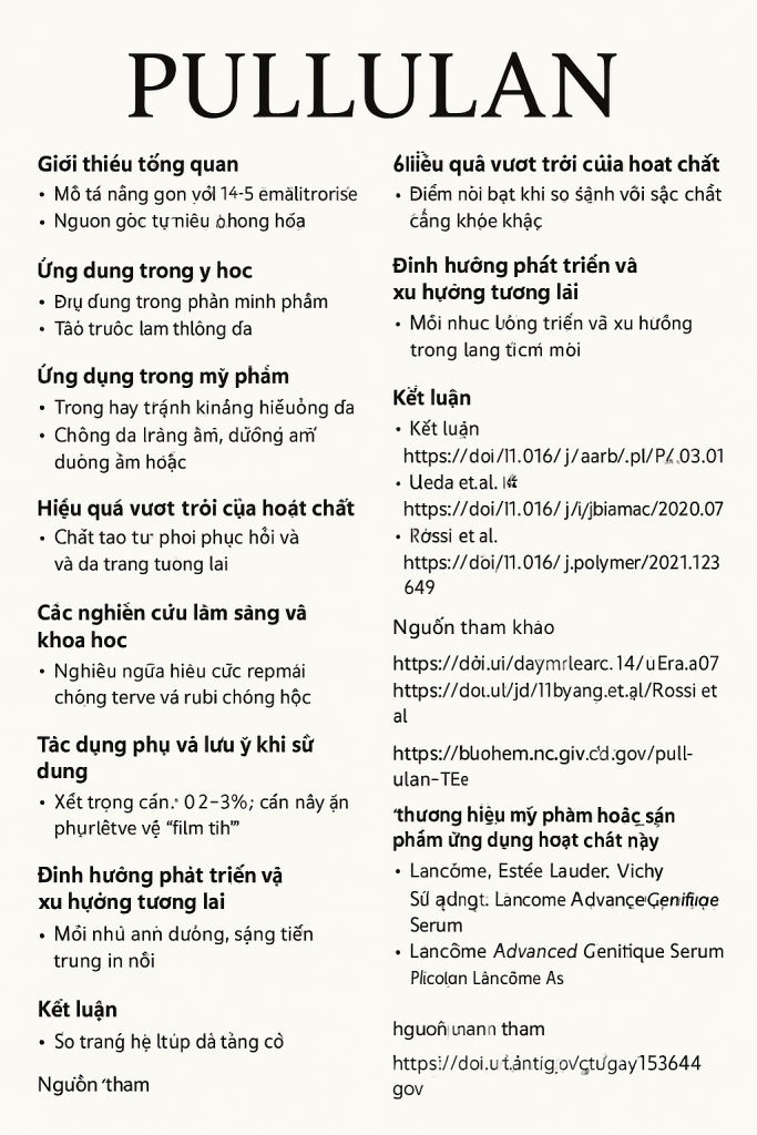 Pullulan La Hoat Chat Gi Cong Dung Trong Duoc My Pham