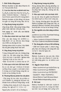 Retinyl Acetate La Hoat Chat Gi Cong Dung Trong Duoc My Pham