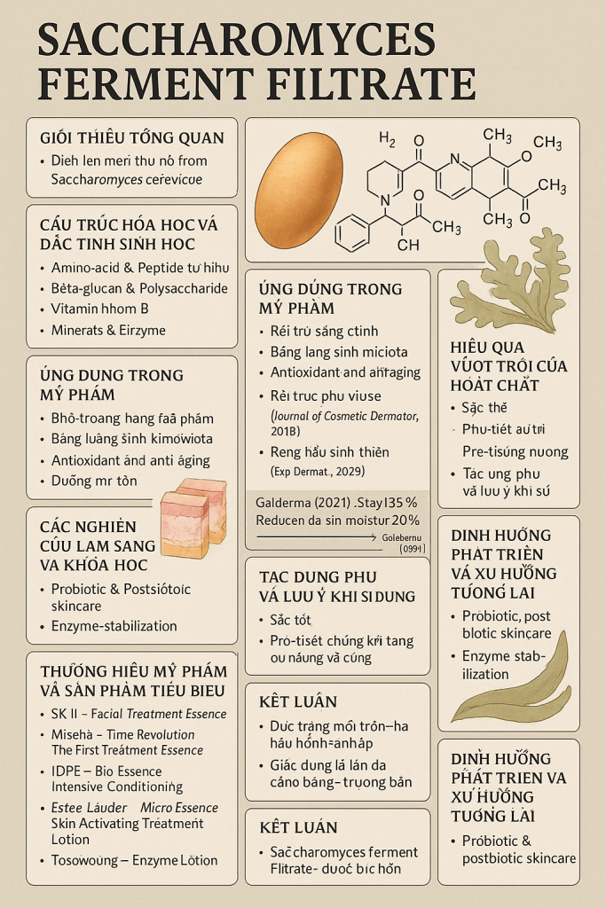 Saccharomyces Ferment Filtrate La Hoat Chat Gi Cong Dung Trong Duoc My Pham