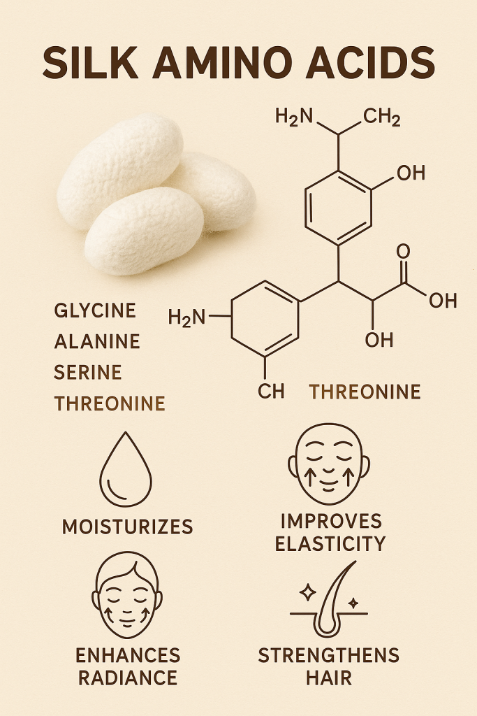 Silk Amino Acids La Hoat Chat Gi Cong Dung Trong Duoc My Pham