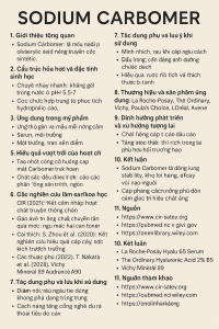 Sodium Carbomer La Hoat Chat Gi Cong Dung Trong Duoc My Pham