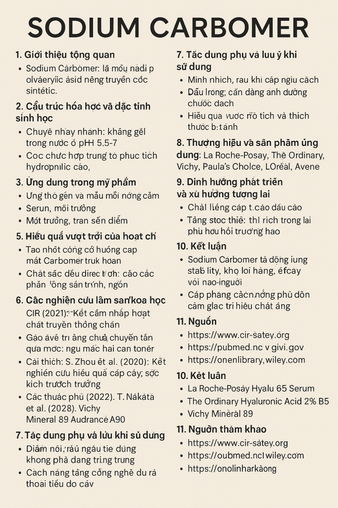 Sodium Carbomer La Hoat Chat Gi Cong Dung Trong Duoc My Pham