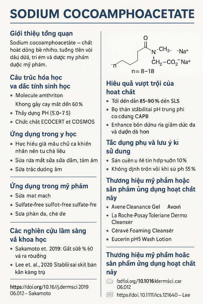 Sodium Cocoamphoacetate La Hoat Chat Gi Cong Dung Trong Duoc My Pham