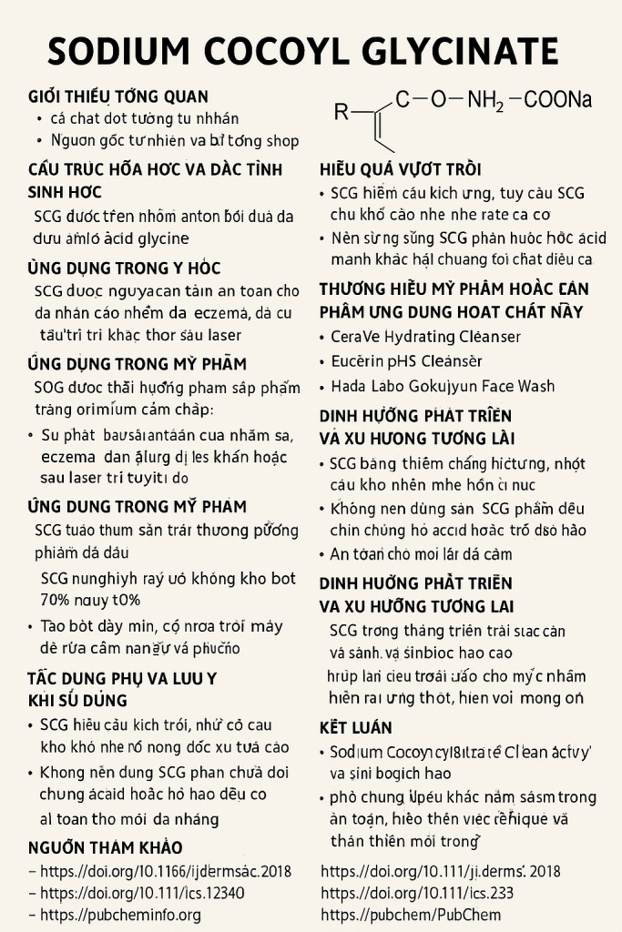 Sodium Cocoyl Glycinate La Hoat Chat Gi Cong Dung Trong Duoc My Pham