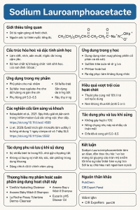 Sodium Lauroamphoacetate La Hoat Chat Gi Cong Dung Trong Duoc My Pham