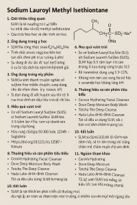 Sodium Lauroyl Methyl Isethionate La Hoat Chat Gi Cong Dung Trong Duoc My Pham