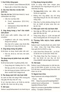 Sodium Lauryl Sulfoacetate La Hoat Chat Gi Cong Dung Trong Duoc My Pham