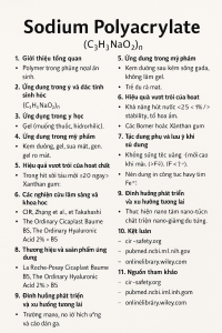 Sodium Polyacrylate La Hoat Chat Gi Cong Dung Trong Duoc My Pham